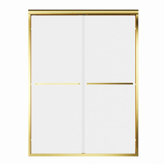 72" X 54" Aluminum And Tempered Glass Shower Door