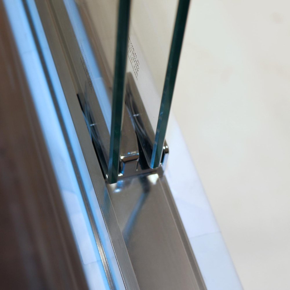 60" X 60" Aluminum And Tempered Glass Tub Door — view 1