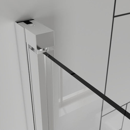 72" X 32" Aluminum And Tempered Glass Shower Door