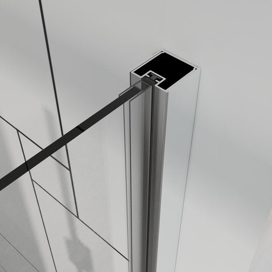 72" X 32" Aluminum And Tempered Glass Shower Door