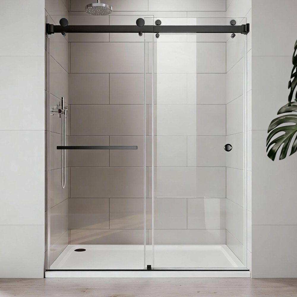 72" X 59" Tempered Glass Shower Door HomeRoots