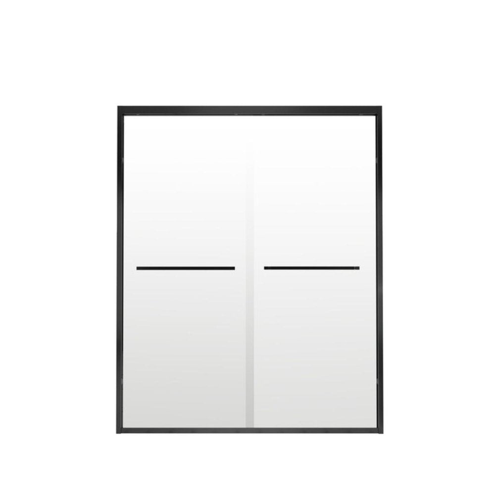 74" X 60" Aluminum And Tempered Glass Shower Door HomeRoots