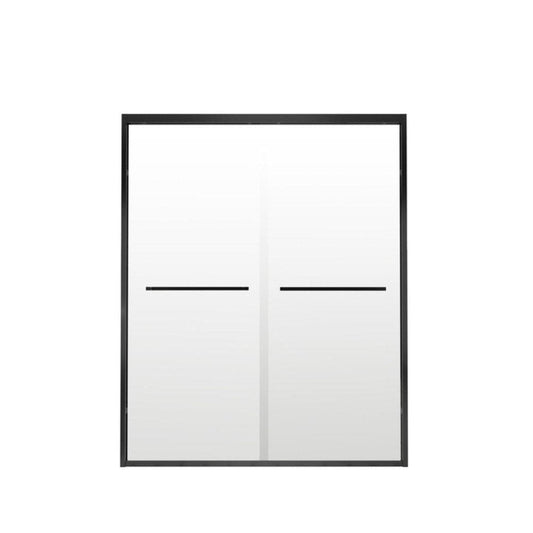 74" X 60" Aluminum And Tempered Glass Shower Door