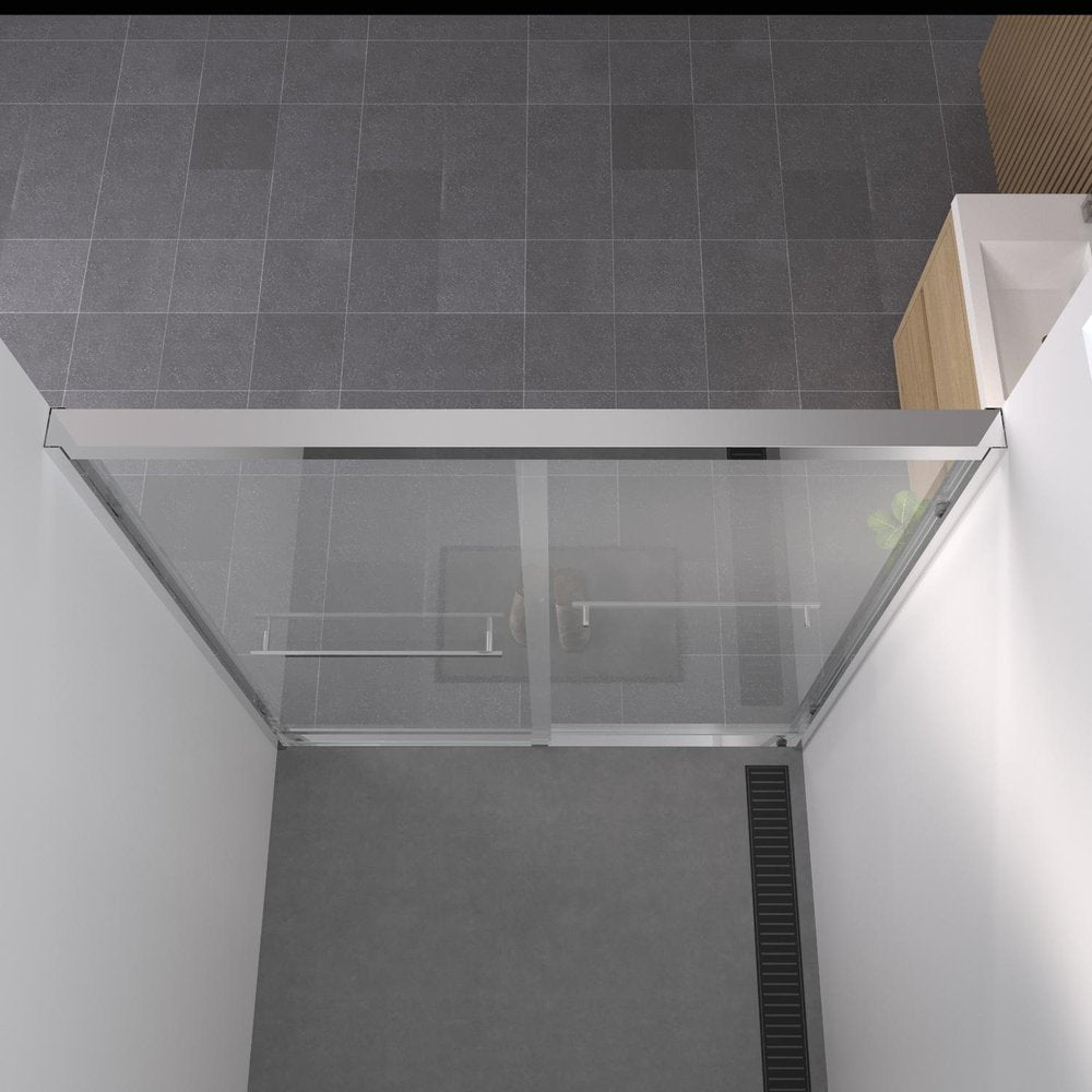 74" X 60" Tempered Glass Shower Door — view 1
