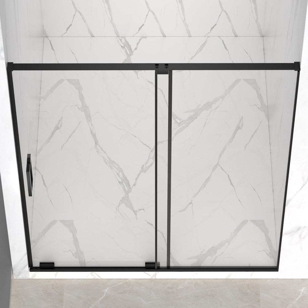 72" X 60" Aluminum and Tempered Glass Shower Door HomeRoots
