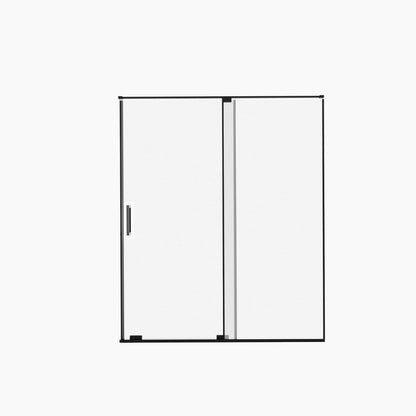 72" X 60" Aluminum and Tempered Glass Shower Door HomeRoots