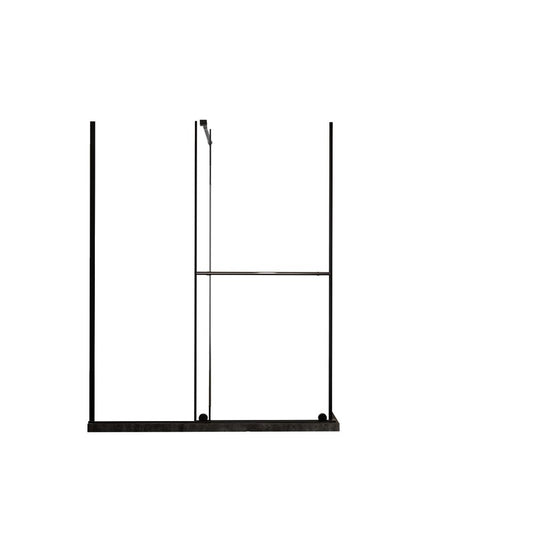 72" X 60" Aluminum And Tempered Glass Shower Door