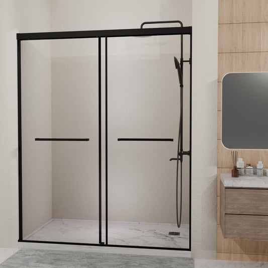 72" X 60" Aluminum And Tempered Glass Shower Door