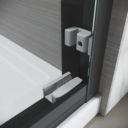 62" X 60" Tempered Glass Tub Door HomeRoots