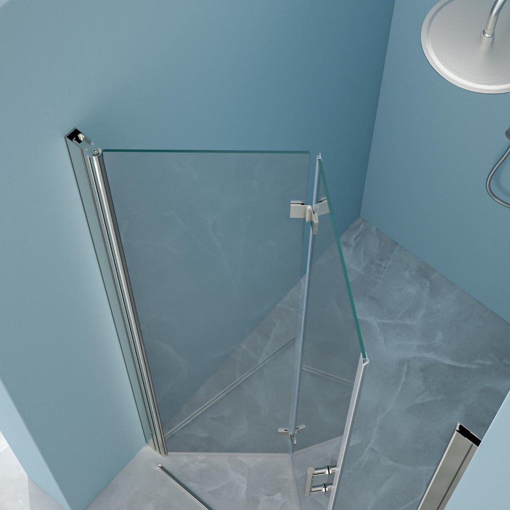 72" X 30" Tempered Glass Shower Door HomeRoots
