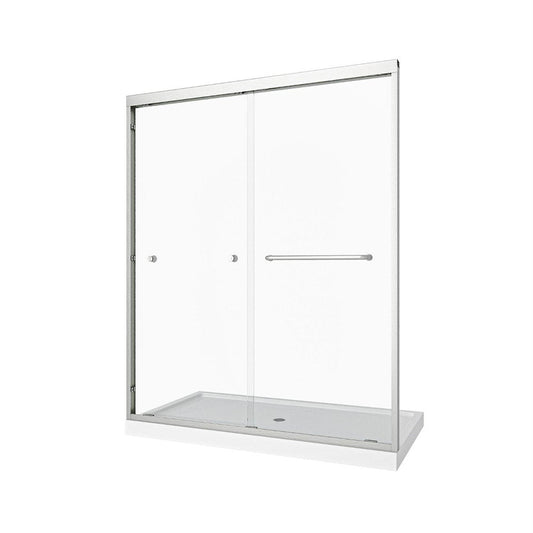 72" X 60" Aluminum And Tempered Glass Shower Door