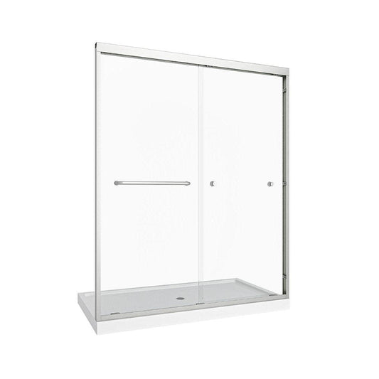 72" X 60" Aluminum And Tempered Glass Shower Door