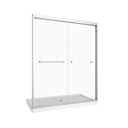 72" X 60" Aluminum And Tempered Glass Shower Door HomeRoots