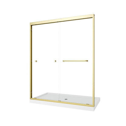 72" X 60" Aluminum And Tempered Glass Shower Door HomeRoots