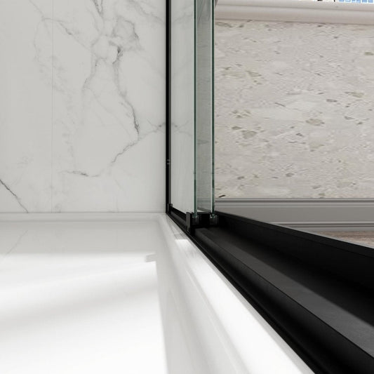 72" X 60" Aluminum And Tempered Glass Shower Door