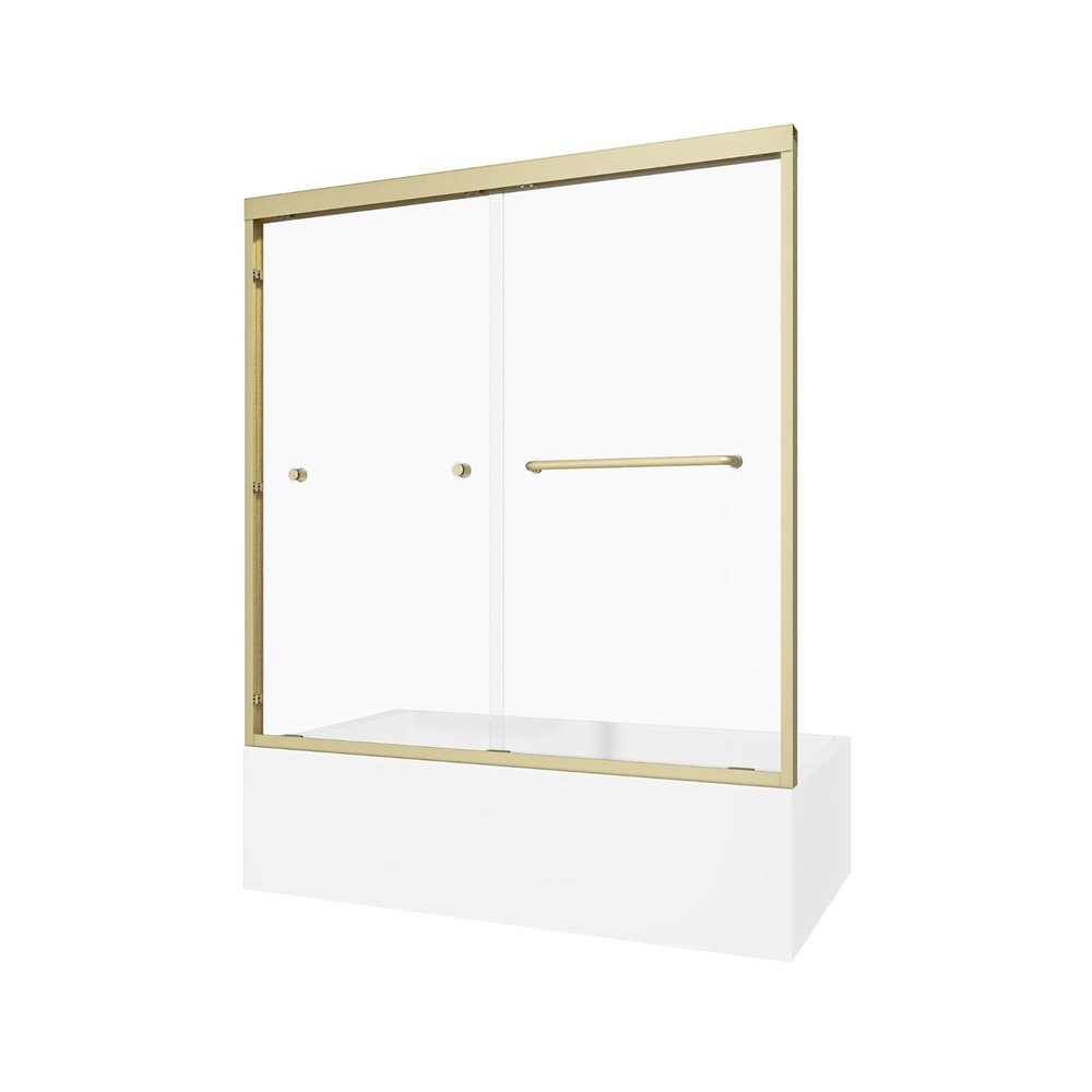 60" X 60" Aluminum And Tempered Glass Tub Door — view 1