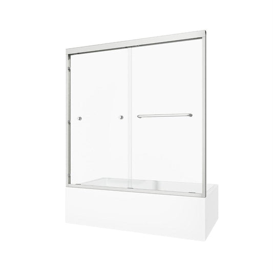 60" X 60" Aluminum And Tempered Glass Tub Door