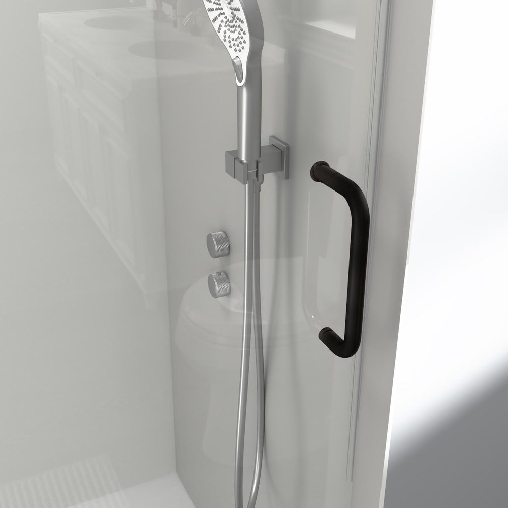 76" X 60" Tempered Glass Shower Door HomeRoots