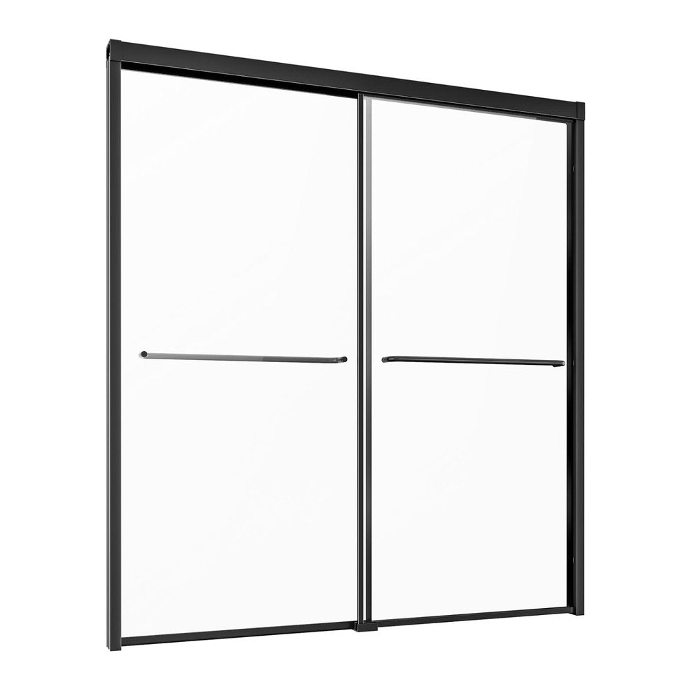 60" X 50" Aluminum And Tempered Glass Tub Door HomeRoots
