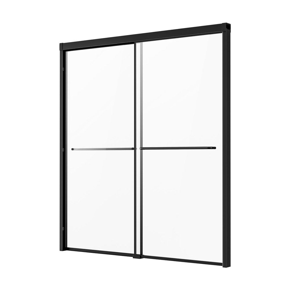 60" X 50" Aluminum And Tempered Glass Tub Door HomeRoots