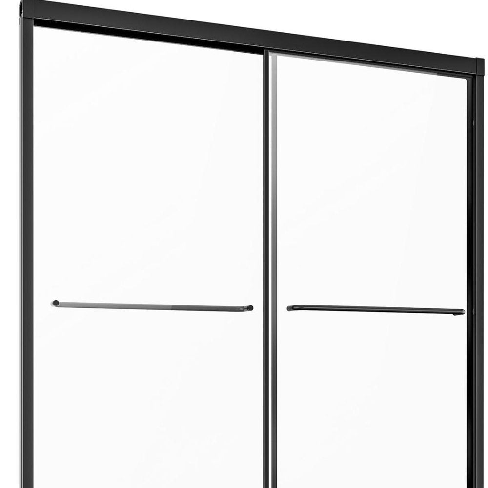 60" X 50" Aluminum And Tempered Glass Tub Door HomeRoots