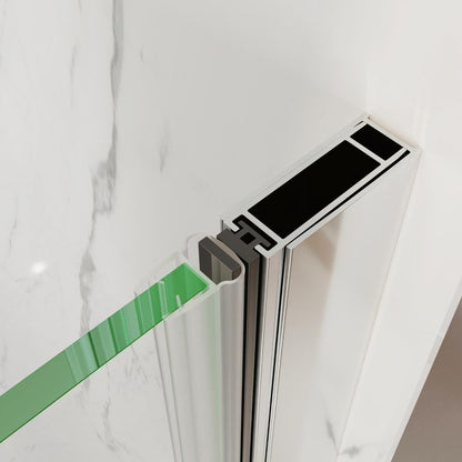 72" X 34" Aluminum And Tempered Glass Shower Door HomeRoots