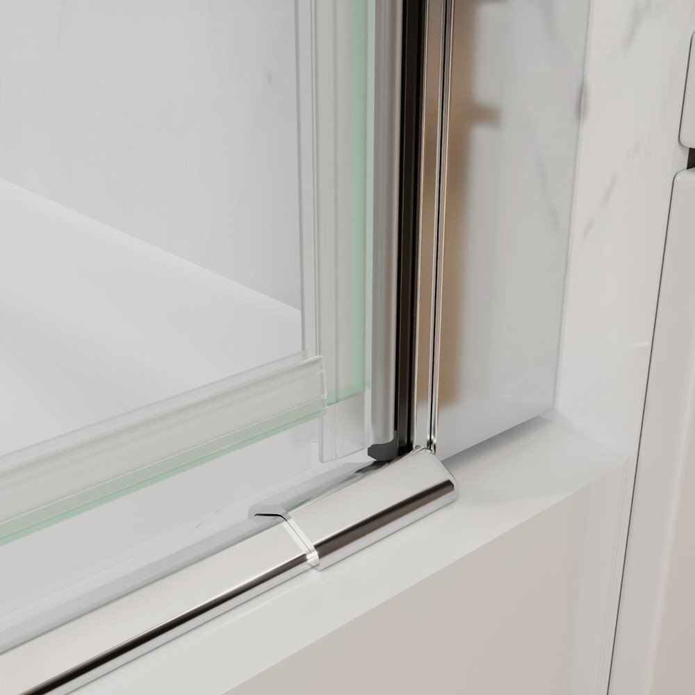 72" X 34" Aluminum And Tempered Glass Shower Door — view 4