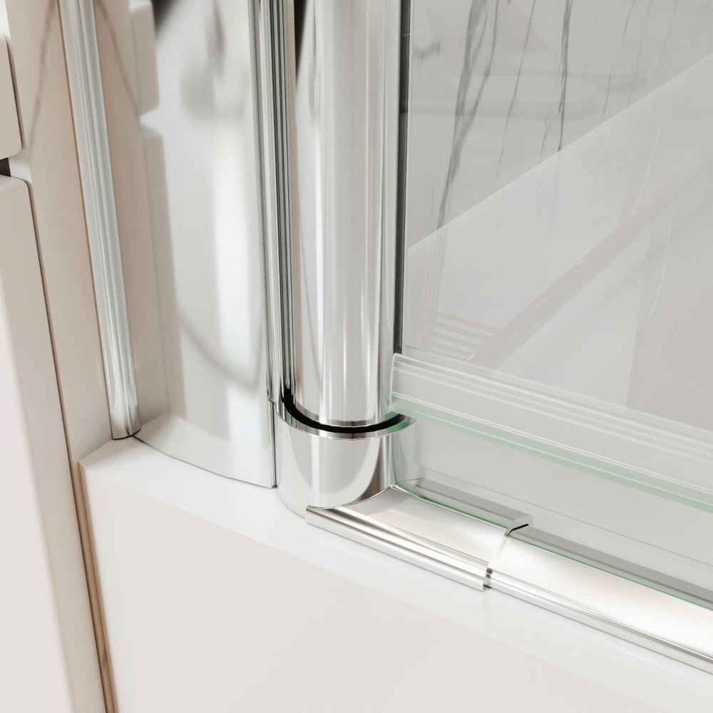 72" X 34" Aluminum And Tempered Glass Shower Door — view 4