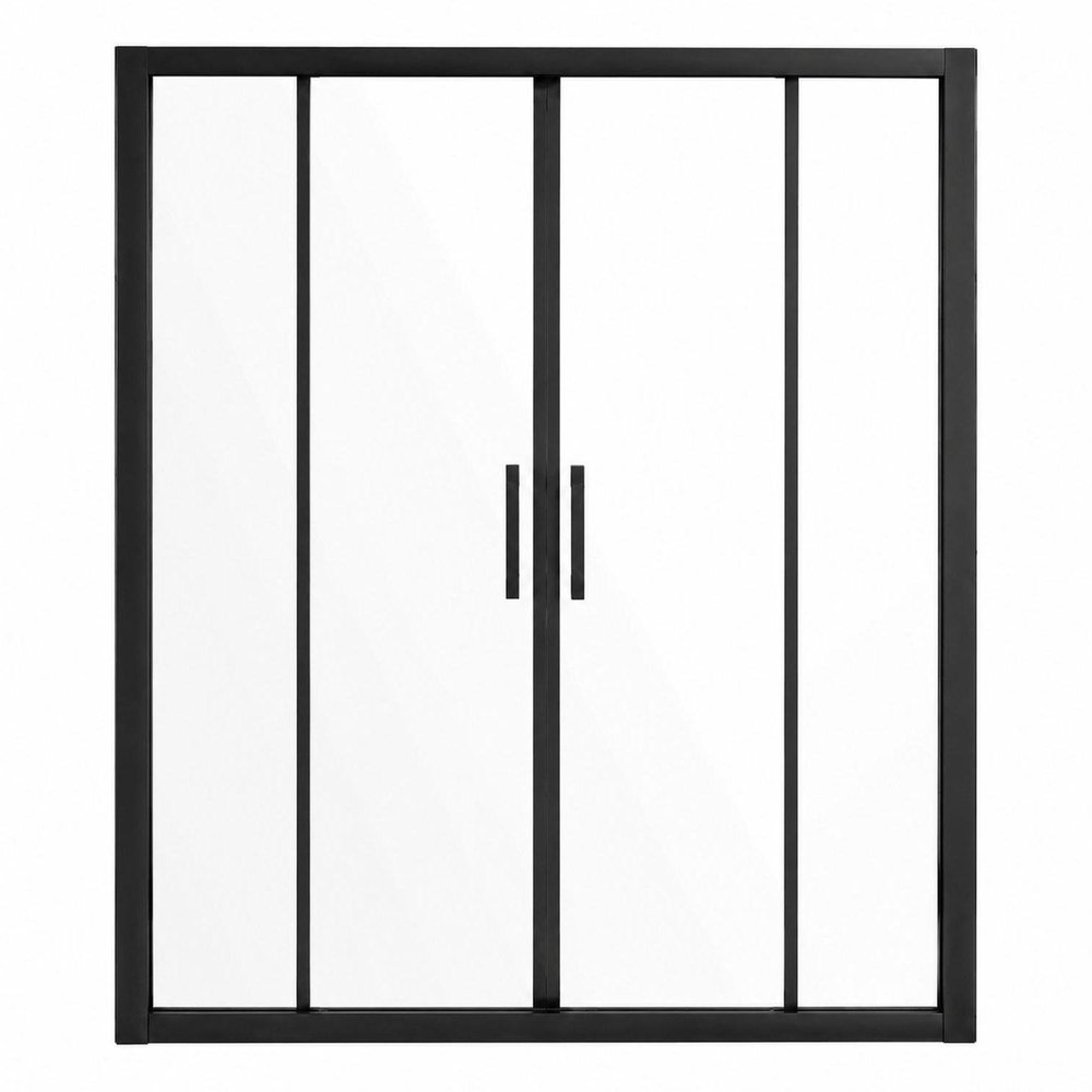 72" X 60" Aluminum And Tempered Glass Shower Door — view 3