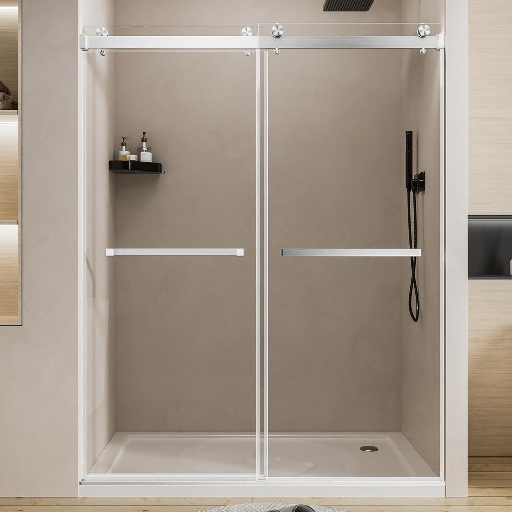 72" X 56" Tempered Glass Shower Door — view 1