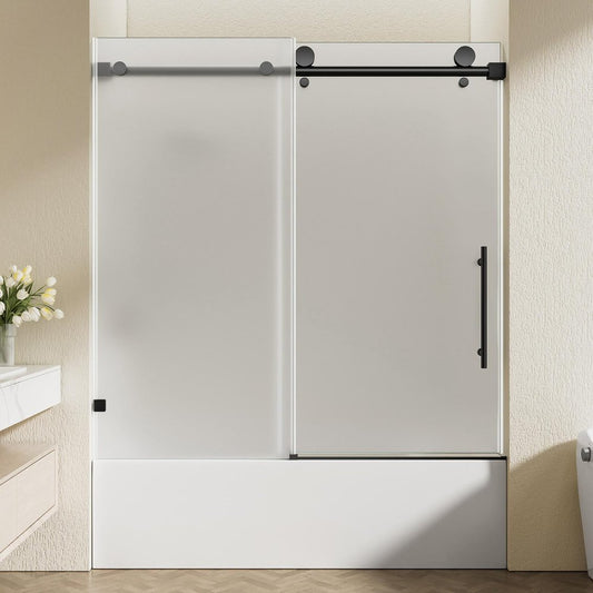 60" X 60" Tempered Glass Tub Door