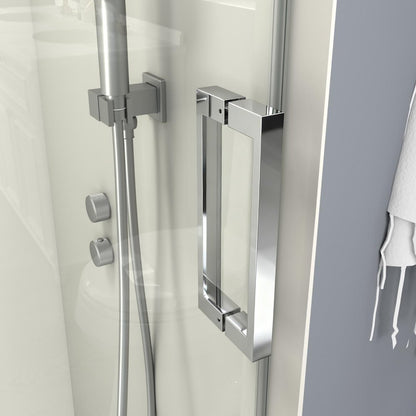 76" X 60" Tempered Glass Shower Door HomeRoots