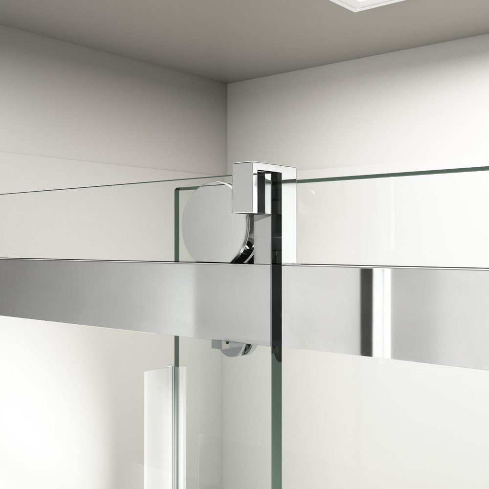 76" X 60" Tempered Glass Shower Door HomeRoots