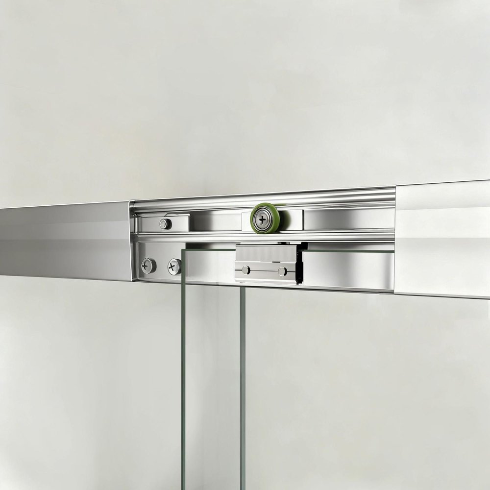 72" X 48" Aluminum And Tempered Glass Shower Door — view 1