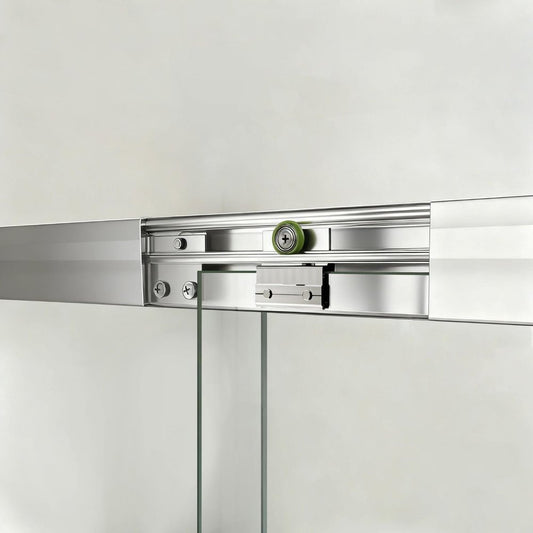 72" X 48" Aluminum And Tempered Glass Shower Door