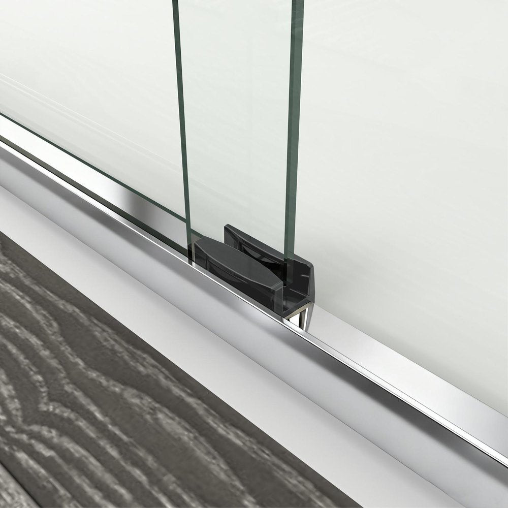 72" X 48" Aluminum And Tempered Glass Shower Door — view 2