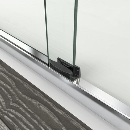 72" X 48" Aluminum And Tempered Glass Shower Door HomeRoots