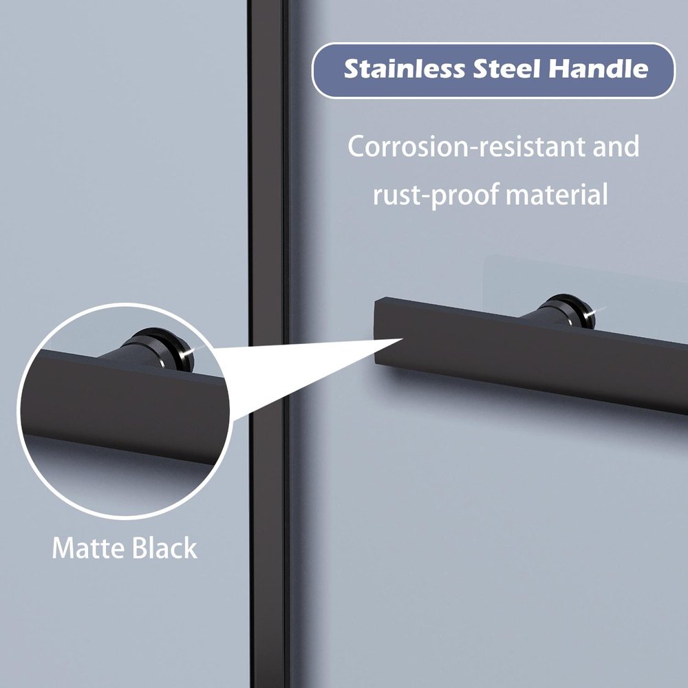 75" X 60" Tempered Glass Shower Door — view 1