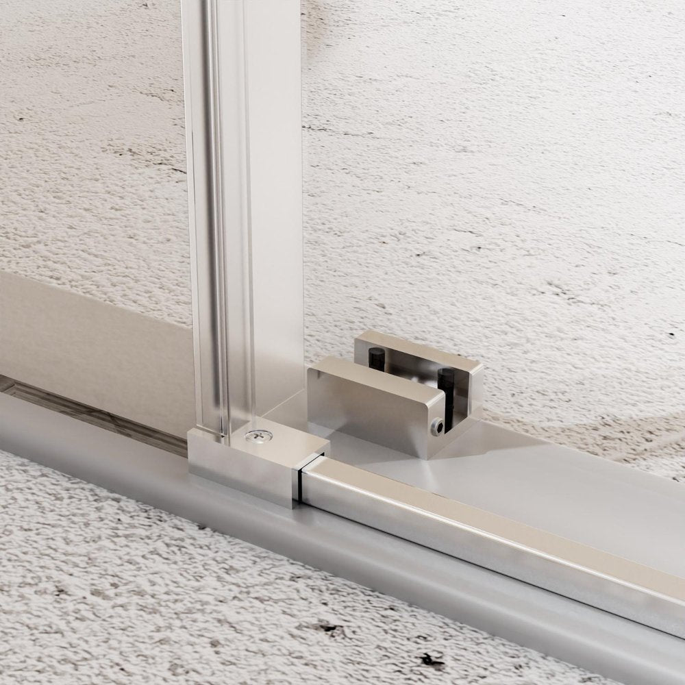 74" X 56" Tempered Glass Shower Door HomeRoots
