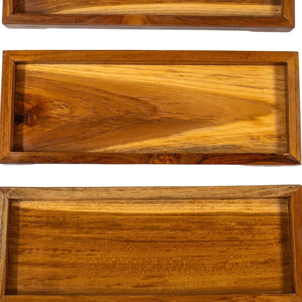 13" Natural Solid Wood Bathroom Storage Furniture Set — view 3