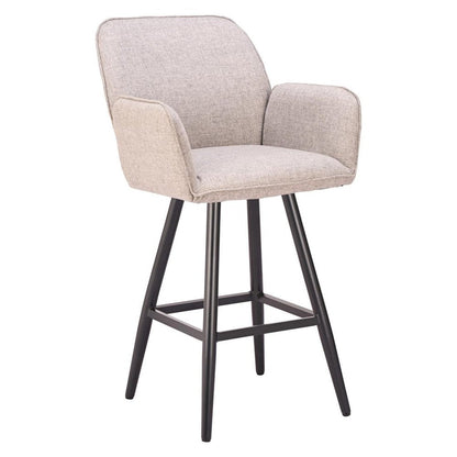31" Beige Aluminum Swivel Outdoor Bar Height Chair HomeRoots
