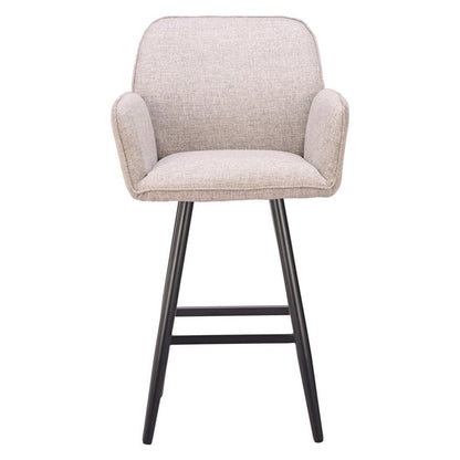 31" Beige Aluminum Swivel Outdoor Bar Height Chair HomeRoots