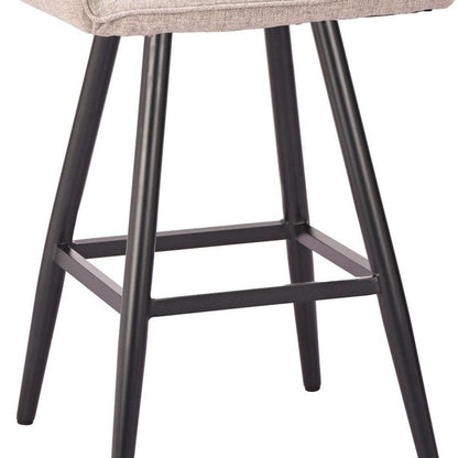 31" Beige Aluminum Swivel Outdoor Bar Height Chair HomeRoots
