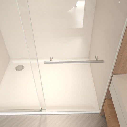 76" X 48" Tempered Glass Shower Door
