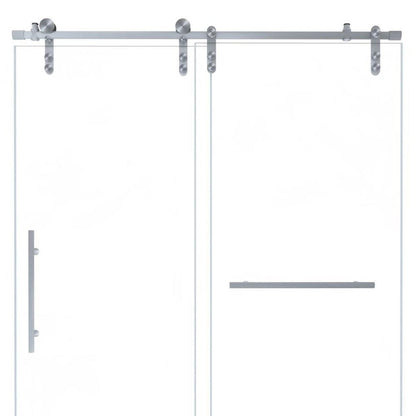76" X 54" Tempered Glass Shower Door HomeRoots