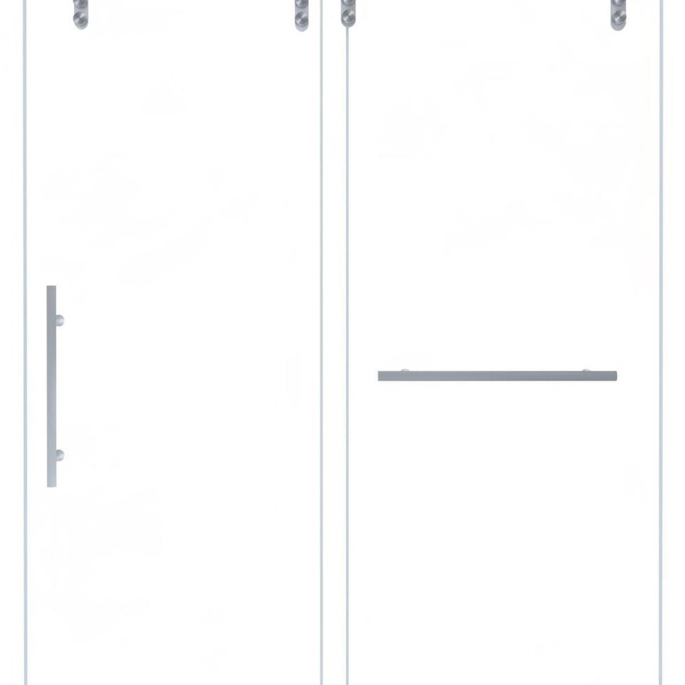 76" X 54" Tempered Glass Shower Door HomeRoots