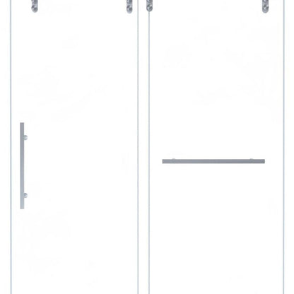 76" X 54" Tempered Glass Shower Door HomeRoots