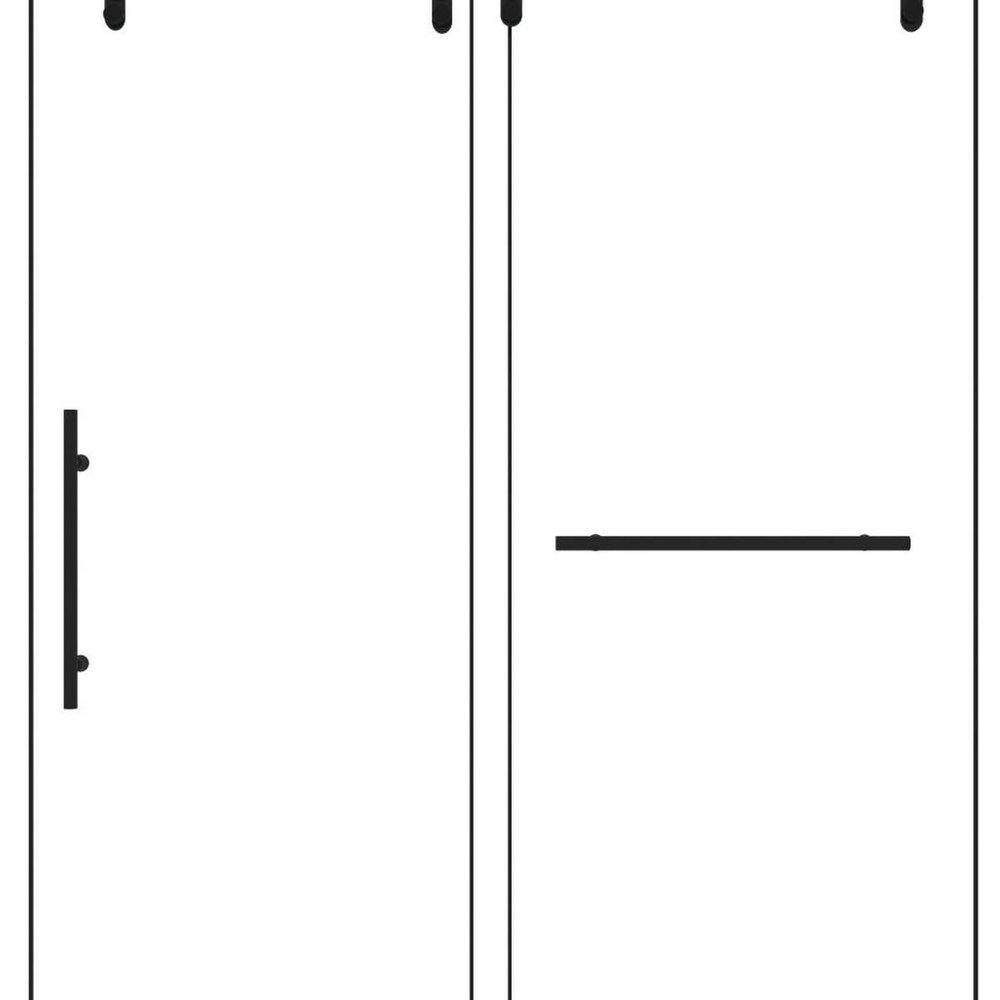 76" X 54" Tempered Glass Shower Door HomeRoots