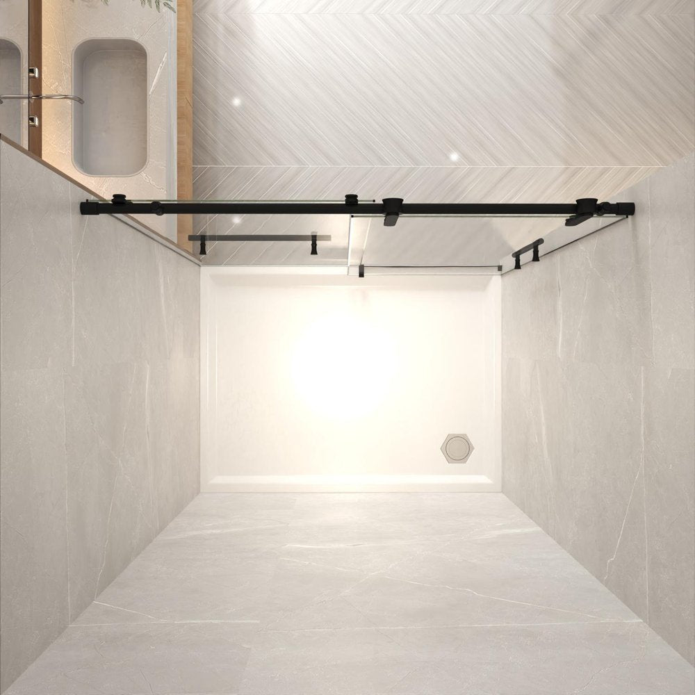 76" X 60" Tempered Glass Shower Door HomeRoots