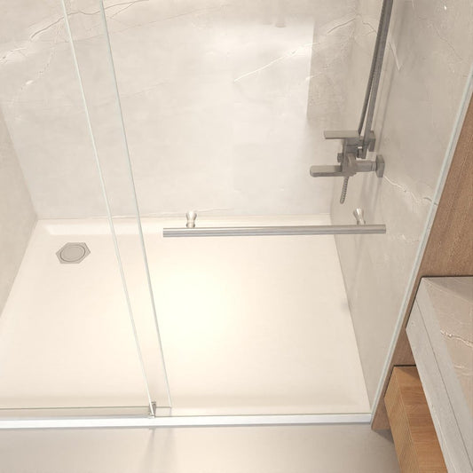66" X 60" Tempered Glass Tub Door HomeRoots